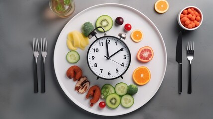 intermittent fasting diet concept Generative AI
