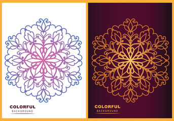 Vector luxury decorative nice color mandala template with arabesque floral style.