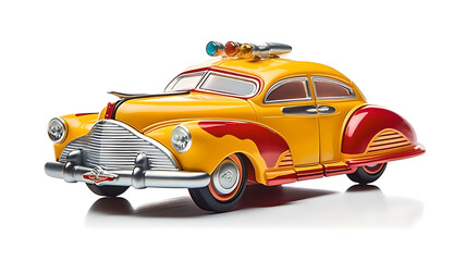 Obraz na płótnie Canvas vintage superhero toy car from the 1950´s - generative ai