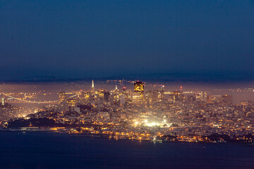view to San Francisco by night
