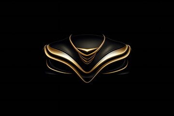 Abstract Concept Car Logo on Black Background Generative AI