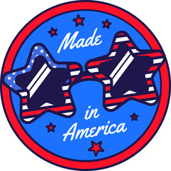 American Sticker Made In America USA