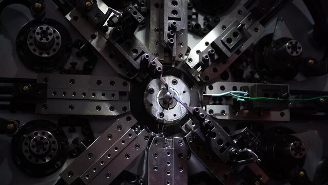 Manufacture of various types of wire metal springs on a high-precision automatic bending machine with a CNC mechanism