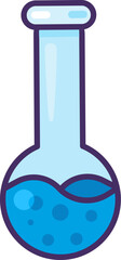 Glass Chemical Long Neck Blue Test Tube
