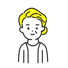 かわいい人物のイラストシリーズ _ シニアの女性_ 笑顔