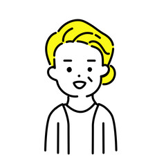 かわいい人物のイラストシリーズ _ シニアの女性_ 笑顔