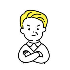 かわいい人物のイラストシリーズ _ シニアの男性_ 自信