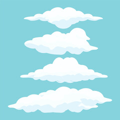 Cloud Icon Set Design, Vector Symbol Template Illustration