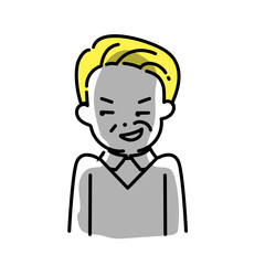 かわいい人物のイラストシリーズ _ シニアの男性_ 企む