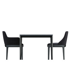 diner table isolated on transparent background, 3D illustration, cg render