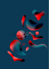 Fluid shapes vertical wallpaper background. Vector illustration for banner background or landing page