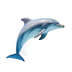 Dolphin isolated on white created with Generative AI