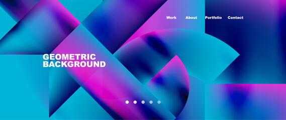 Fototapeta premium Geometric abstract background, line with fluid colors. Vector Illustration For Wallpaper, Banner, Background, Card, Book Illustration, landing page