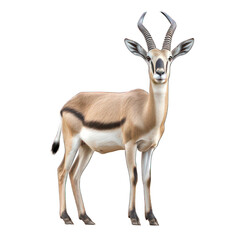 Gazelle isolated on white created with Generative AI