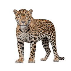 Jaguar isolated on white created with Generative AI