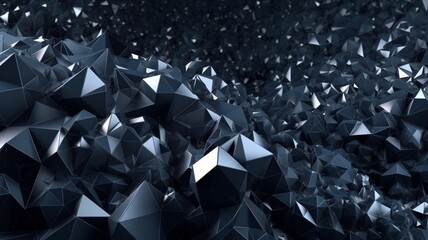 abstract black crystal background  Generative AI