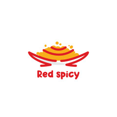 rice logo with plate minimalist modern vector spicy cuisine