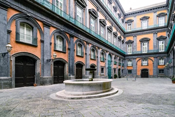 Foto op Canvas the yard of The royal Palace in the historical center of Naples © Enrico Della Pietra