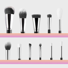make up brushes isolated