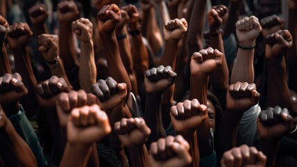 Fist of protest Generative AI