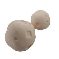 3D Asteroid Illustration