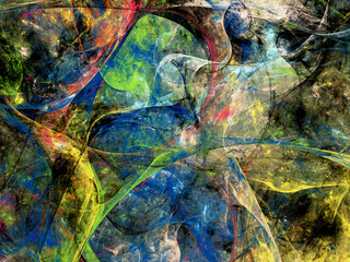 rainbow abstract fractal background 3d rendering illustration