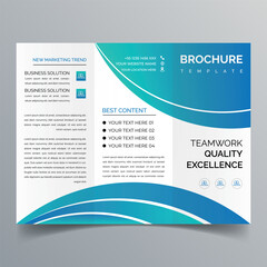 Corporate business trifold brochure template. A4 abstract business brochure template.