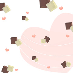 Chocolate illustration background template