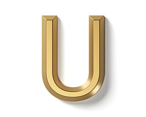 Letters made of gold. 3d illustration of golden alphabet isolated on white background © eranicle