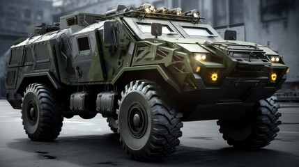 Military Armored Transport Vehicle