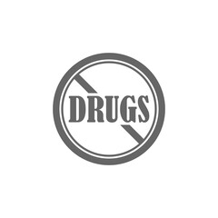 No drugs icon isolated on transparent background