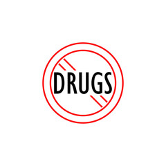 No drugs icon isolated on transparent background