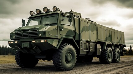 Obraz premium Military Armored Transport Vehicle