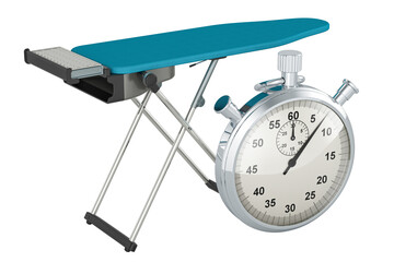 Ironing Board with stopwatch, 3D rendering