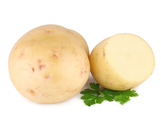 Potatoes isolated on white background