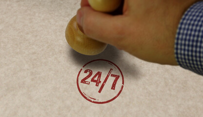 24 by 7 round the clock stamp and stamping