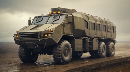 Fototapeta premium Military Armored Transport Vehicle