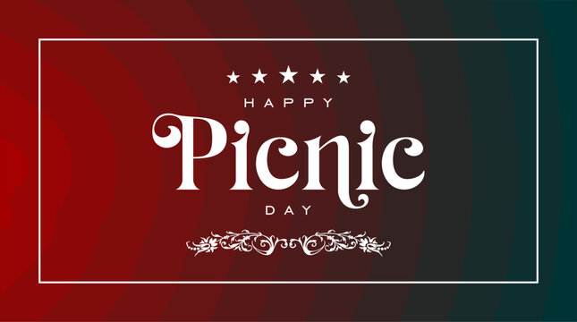 International picnic day background template