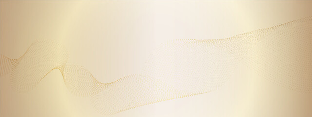 Luxury golden flowing wave curved lines, frequency wavy sound, technology curve line background. Design used for technology, science, banner, template, wallpaper, business and many more.
