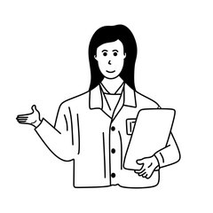 illustration of a woman carrying a file on the hand 