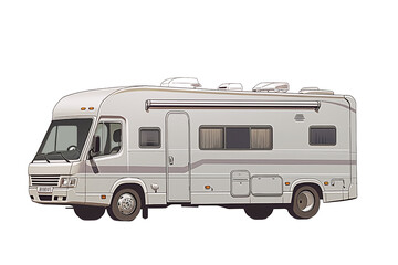 camper van isolated on white