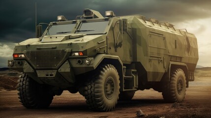 Obraz premium Military Armored Transport Vehicle