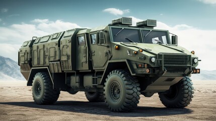 Fototapeta premium Military Armored Transport Vehicle