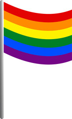 LGBTQ rainbow flag icon PNG  2023052915