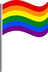 LGBTQ rainbow flag icon PNG  2023052916