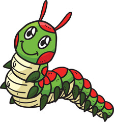 Mother Caterpillar Cartoon Colored Clipart 