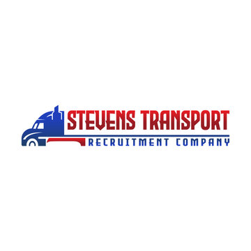 Stevens Transport business logo design in vector