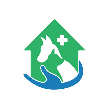Veterinary logo, Cat and dog logo design, Pet Care, vet clinic logo, pet clinic.