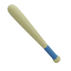 3D Baseball Bat Illustration