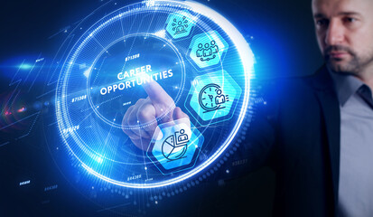 CAREER OPPORTUNITIES. Business, Technology, Internet and network concept. 3d illustration